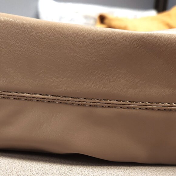 Badgley Mischka Wrapped Frame w/Chunky Chain Strap - Taupe - NWT - Picture 3 of 11